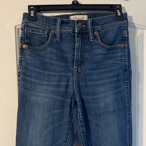 Madewell Medium Blue High-Rise Straight Jeans